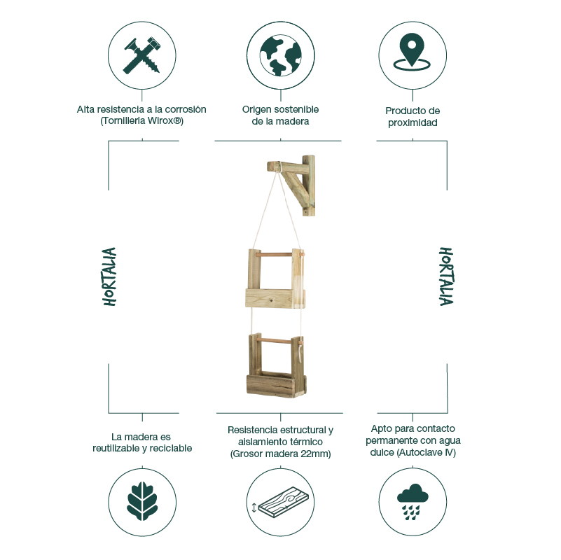 Jardinera colgante Woody: imagen 10