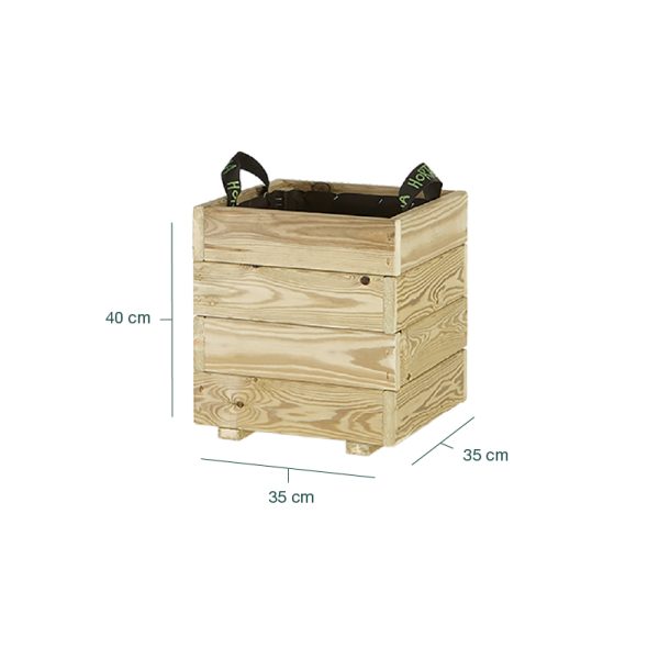 Jardinera cuadrada Pun