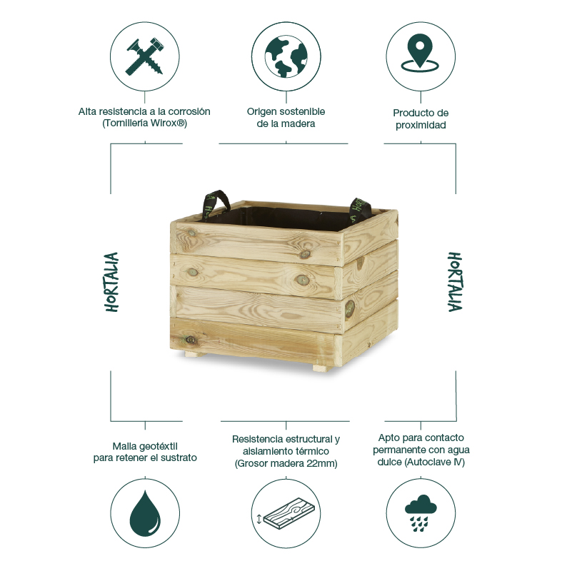 Jardinera cuadrada Pun: imagen 20