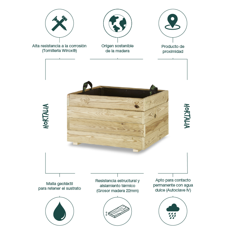 Jardinera cuadrada Pun: imagen 26