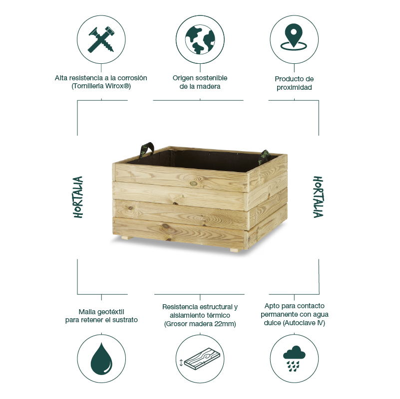 Jardinera cuadrada Pun: imagen 31