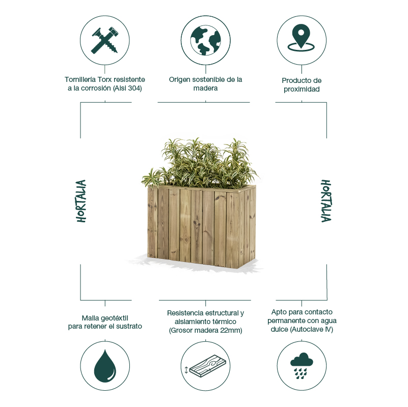 Jardinera de madera Atrium: imagen 49